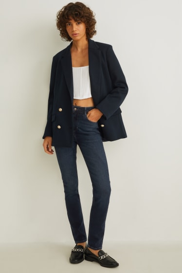 Dona - Slim jeans - high waist - texà blau fosc