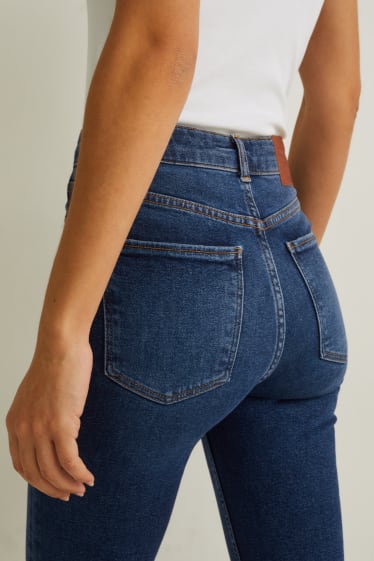 Kobiety - Slim jeans - wysoki stan - dżins-niebieski