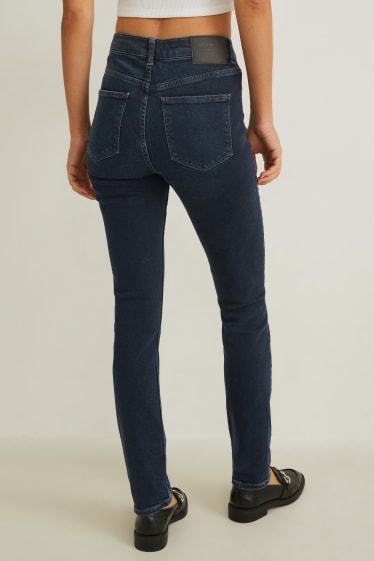 Dona - Slim jeans - high waist - texà blau fosc
