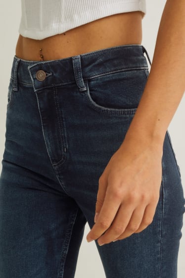 Dona - Slim jeans - high waist - texà blau fosc