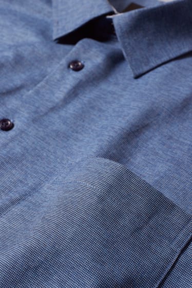 Hombre - Camisa - regular fit - kent - de planchado fácil - azul