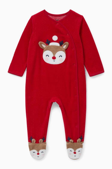 Babys - Baby-pyjama voor de kerst - rood