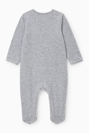 Babys - Baby-Weihnachts-Schlafanzug - grau-melange