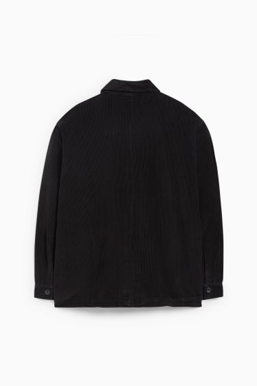 Hommes - Veste-chemise en velours côtelé - noir