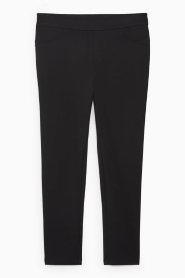 Dames - Broek van jersey - slim fit - zwart