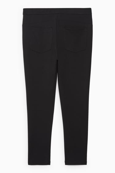 Dames - Broek van jersey - slim fit - zwart