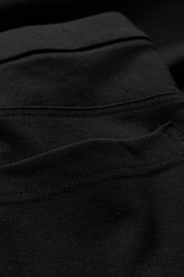 Dames - Broek van jersey - slim fit - zwart