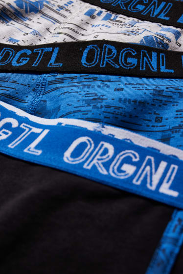 Kinderen: jongens - Set van 5 - boxershorts - donkerblauw