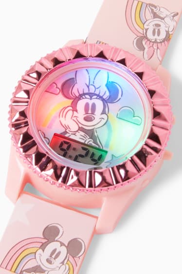 Niños - Minnie Mouse - reloj de pulsera - rosa