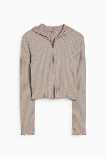 Donna - CLOCKHOUSE - cardigan con cappuccio - beige melange