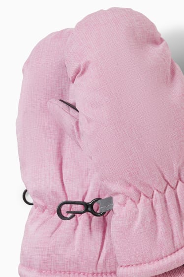 Kinder Mädchen - Fäustlinge - rosa-melange