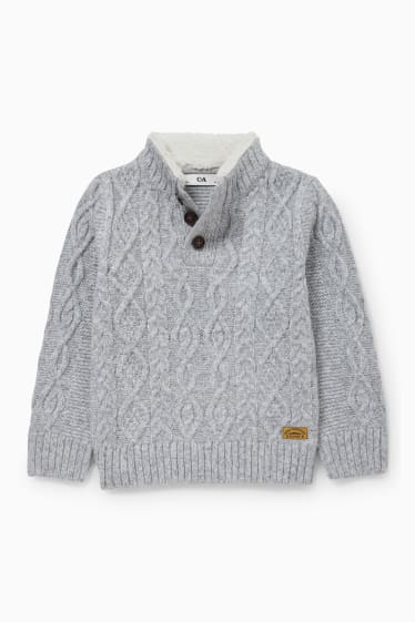 Bambini - Maglione con alpaca - grigio chiaro melange