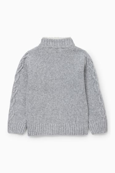 Bambini - Maglione con alpaca - grigio chiaro melange