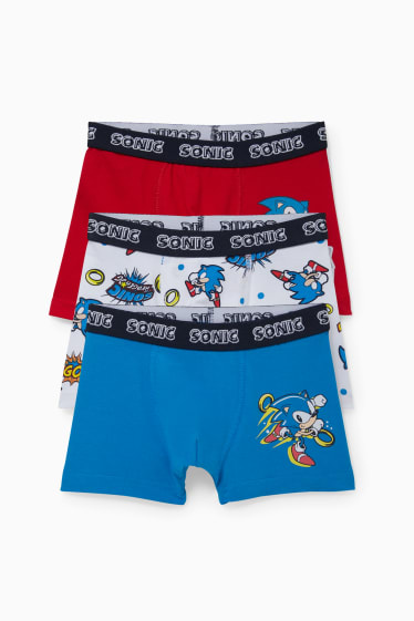 Bambini - Confezione da 3 - Sonic - boxer - blu