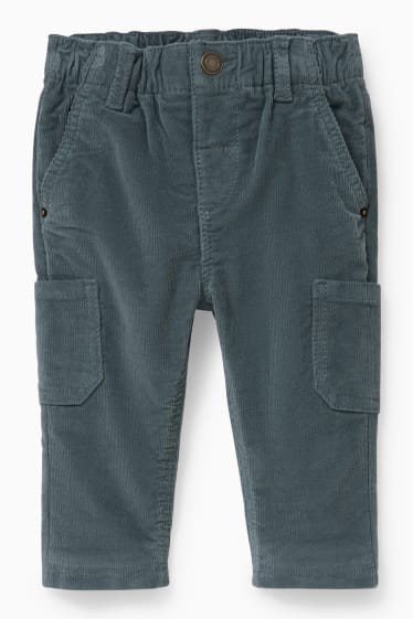 Neonati - Pantaloni di velluto a coste per neonati - pantaloni termici - verde scuro