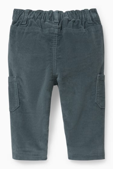 Bébés - Pantalon en velours côtelé pour bébé - pantalon doublé - vert foncé