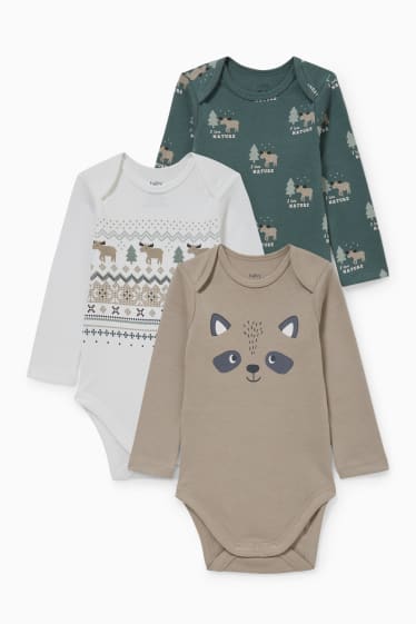 Babys - Set van 3 - rompertje - beige