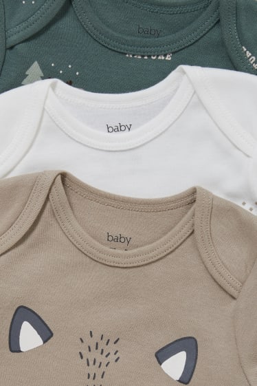 Bébés - Lot de 3 - bodys pour bébé - beige