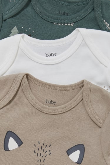 Baby: jongens - Set van 3 - rompertje - beige