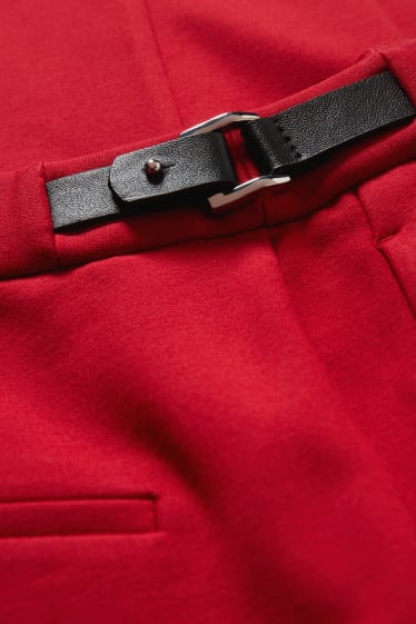 Donna - Pantaloni - vita media - slim fit - rosso