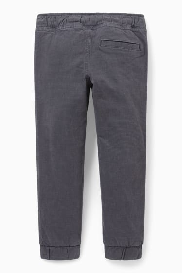 Enfants - Pantalon chaud - slim fit - mélange gris foncé