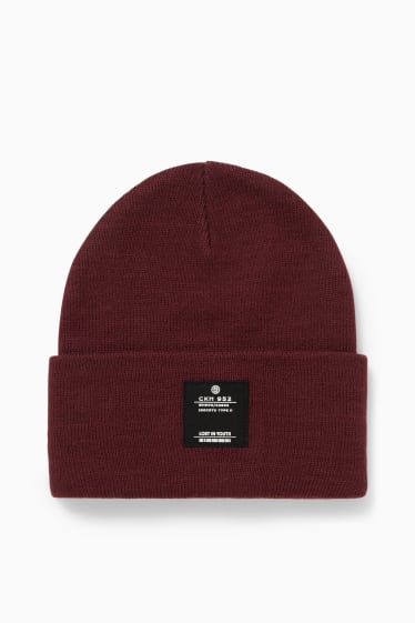 Hommes - Bonnet - bordeaux