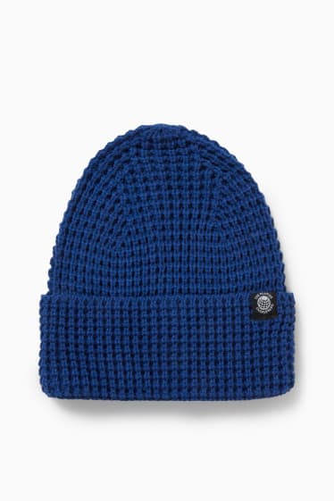 Heren - CLOCKHOUSE - gebreide muts - donkerblauw