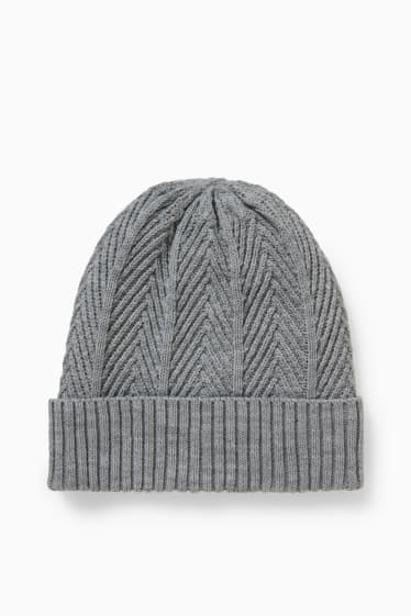 Hombre - CLOCKHOUSE - gorro de punto - gris jaspeado