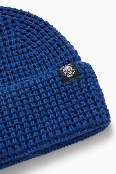 Heren - CLOCKHOUSE - gebreide muts - donkerblauw