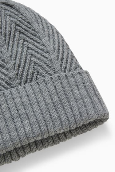 Hombre - CLOCKHOUSE - gorro de punto - gris jaspeado