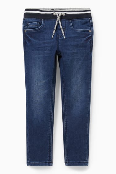 Kinderen - Skinny jeans - thermojeans - jeansblauw