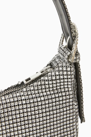 Women - Small handbag - shiny - silver