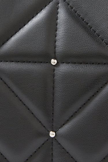 Women - Small shoulder bag - faux leather - black