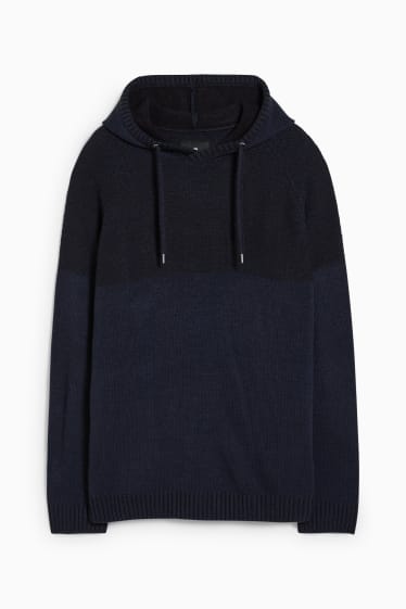 Uomo - CLOCKHOUSE - maglione con cappuccio - blu scuro