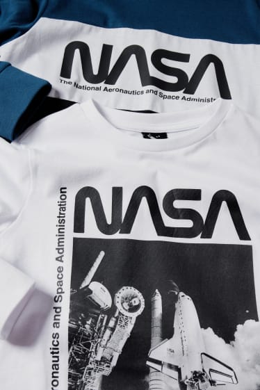 Kinderen: jongens - Set van 2 - NASA - pyjama - 4-delig - zwart / wit