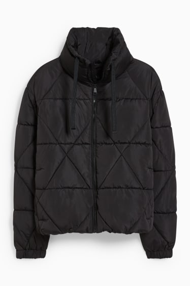 Women - Quilted gilet - black