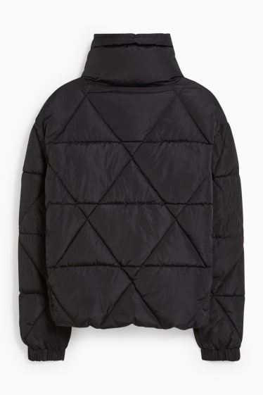 Women - Quilted gilet - black