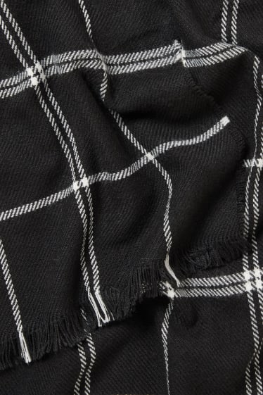Bărbați - CLOCKHOUSE - fular tricotat - în carouri - negru