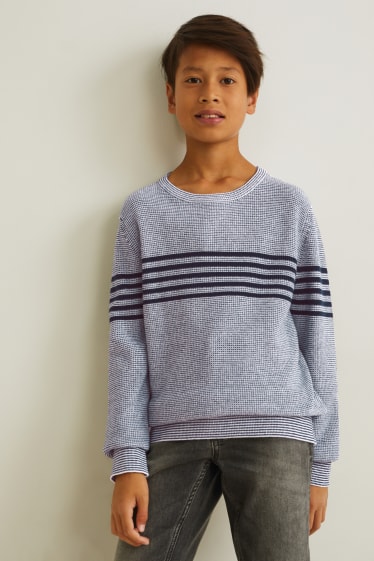 Enfants - Pullover - bleu foncé / blanc