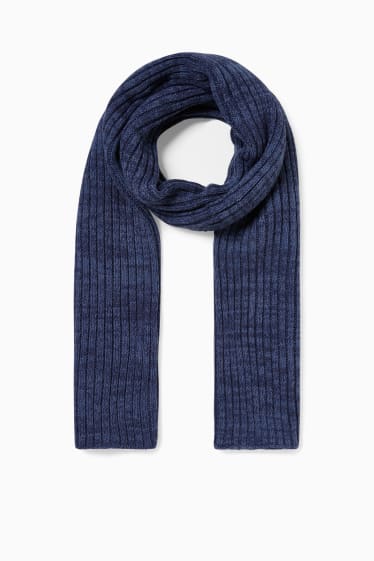 Men - Scarf - dark blue-melange