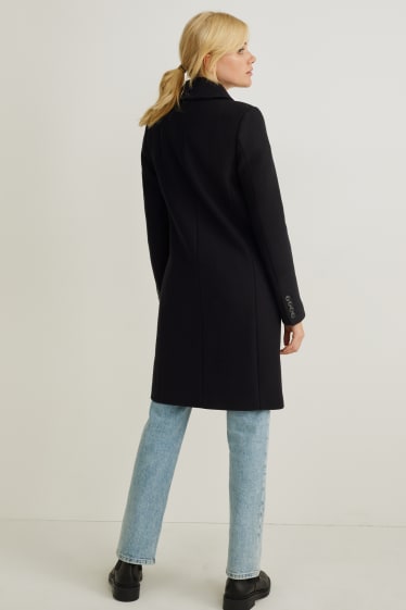 Dona - Abric amb muscleres - barreja de llana - blau fosc