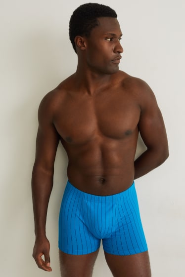 Hommes - Lot de 3 - boxers - LYCRA® - à rayures - bleu