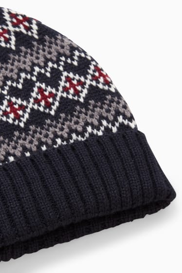 Men - Knitted hat - dark blue