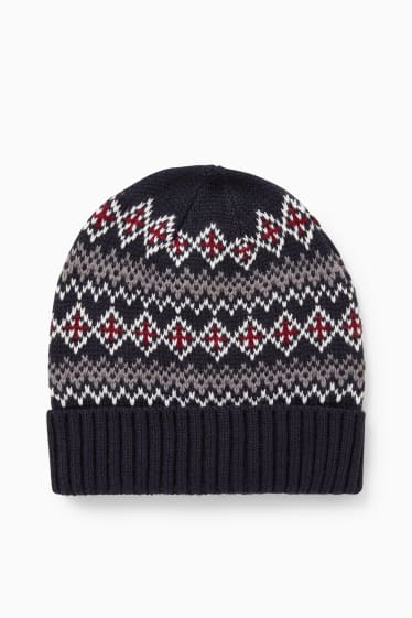 Men - Knitted hat - dark blue