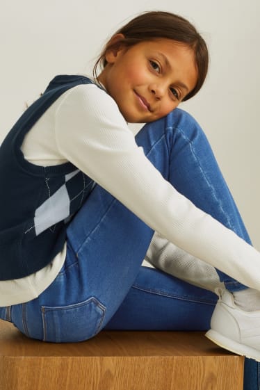 Enfants filles - Skinny jean - jean doublé - jean bleu