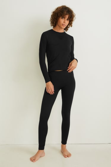 Women - Thermal leggings - black
