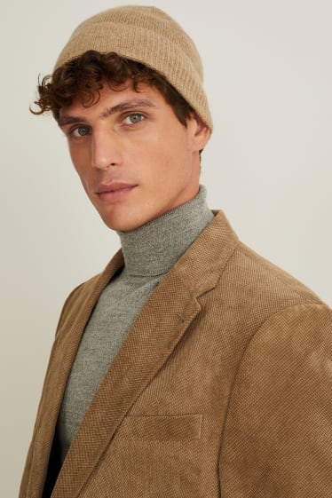 Uomo - Berretto di cashmere - tortora