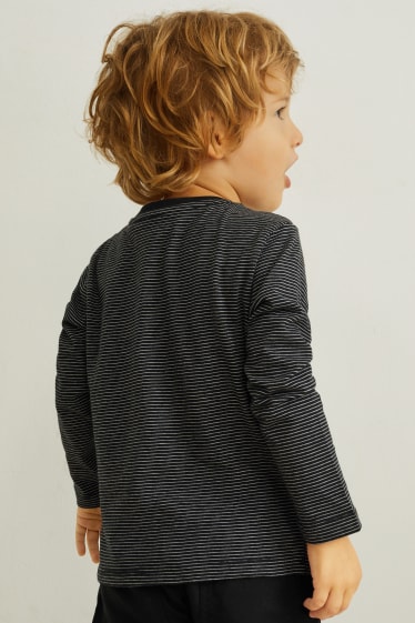 Bambini - Set - maglia a maniche lunghe e berretto - 2 pezzi - nero