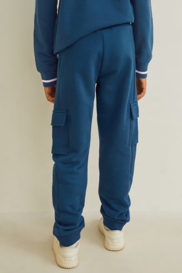 Enfants - Pantalon de jogging cargo - bleu