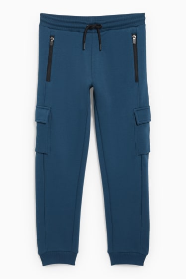 Enfants - Pantalon de jogging cargo - bleu